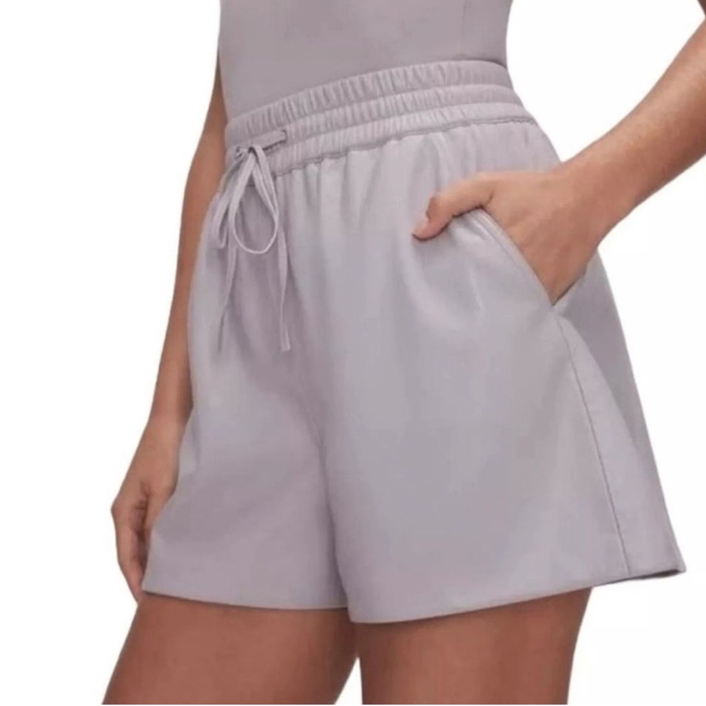 Nwt Good American Better Than Faux Leather Shorta In Lilac Whisper $129 Msrp